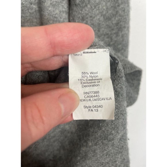 J. Crew  XS Sweater Gray Jeweled-Shoulder Cashmere Knit Pullover Crewneck - Picture 12 of 16